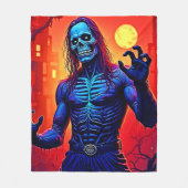 Haunting Zombie Demon In Het Stadsontwerp Fleece Deken (Voorkant)