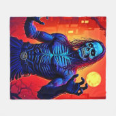 Haunting Zombie Demon In Het Stadsontwerp Fleece Deken (Voorkant (Horizontaal))