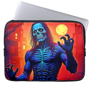 Haunting Zombie Demon In Het Stadsontwerp Laptop Sleeve