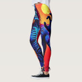 Haunting Zombie Demon In Het Stadsontwerp Leggings (Links)