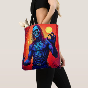 Haunting Zombie Demon In Het Stadsontwerp Tote Bag
