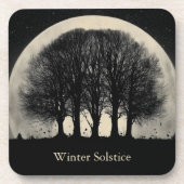Hauntingly Beautiful Silhouette of Bare Trees Bier Onderzetter (Voorkant)