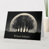 Hauntingly Beautiful Silhouette of Bare Trees Kaart (Voorkant)