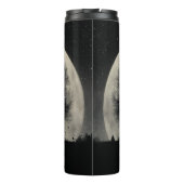 Hauntingly Beautiful Silhouette of Bare Trees Thermosbeker (Achterkant)