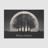 Hauntingly Beautiful Silhouette of Bare Trees Tissuepapier (Voorkant)