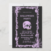 Hauntingly Elegant Halloween Party Invitation Kaart (Voorkant)
