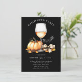 Hauntingly elegante Halloween uitnodiging (Staand voorkant)