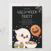 Hauntingly feestelijke Halloween Party Kaart (Voorkant)