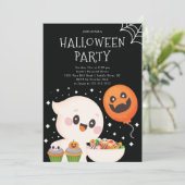 Hauntingly feestelijke Halloween Party Kaart (Staand voorkant)