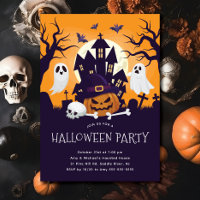 Hauntingly Fun Halloween Party Uitnodiging