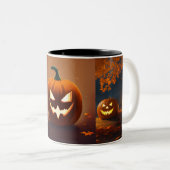 Hauntingly goede Mokken: Halloween Collectie Tweekleurige Koffiemok (Voorkant rechts)