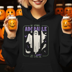 Hauntingly Schattige Grappige Halloween Ghost Geze Hoodie