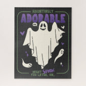 Hauntingly Schattige Grappige Halloween Ghost Geze Legpuzzel (Verticaal)