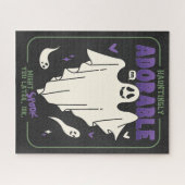 Hauntingly Schattige Grappige Halloween Ghost Geze Legpuzzel (Horizontaal)