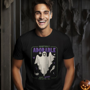 Hauntingly Schattige Grappige Halloween Ghost Geze T-shirt