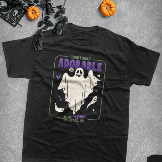Hauntingly Schattige Grappige Halloween Ghost Geze T-shirt