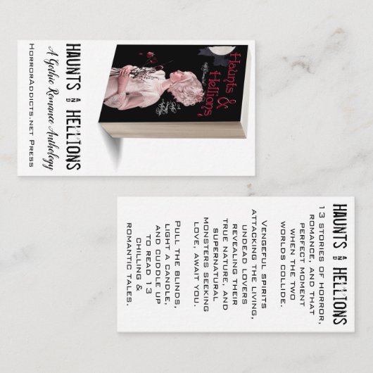 Haunts en helleeuwenkaarten visitekaartje (Voorkant / Achterkant)