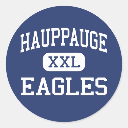 Hauppauge - Eagles - Hoog - Hauppauge New York Ronde Sticker (Voorkant)