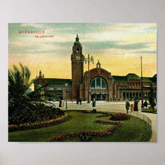 Hauptbahnhof, Wiesbadem, Duitsland Poster (Voorkant)