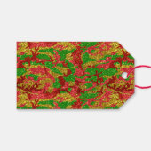Haus van Camo Gold Xmas patroon Cadeaulabel (Voorkant (Horizontaal))