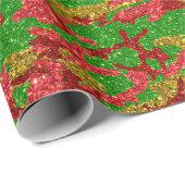 Haus van Camo Gold Xmas patroon Cadeaupapier (Rol Hoek)