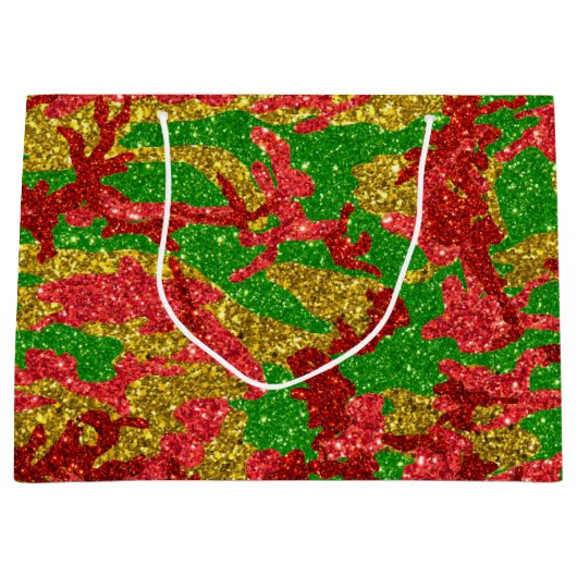 Haus van Camo Gold Xmas patroon Groot Cadeauzakje (Voorkant)