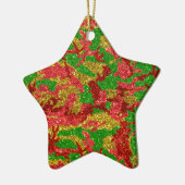 Haus van Camo Gold Xmas patroon Keramisch Ornament (Links)
