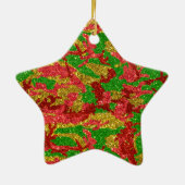 Haus van Camo Gold Xmas patroon Keramisch Ornament (Achterkant)