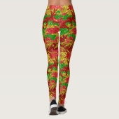 Haus van Camo Gold Xmas patroon Leggings (Achterkant)