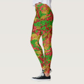 Haus van Camo Gold Xmas patroon Leggings (Links)