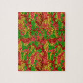 Haus van Camo Gold Xmas patroon Legpuzzel (Verticaal)