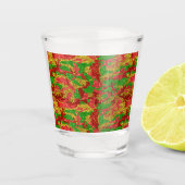 Haus van Camo Gold Xmas patroon Shot Glas (Voorkant)