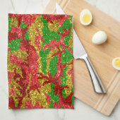 Haus van Camo Gold Xmas patroon Theedoek (Quarter Fold)