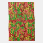 Haus van Camo Gold Xmas patroon Theedoek (Verticaal)