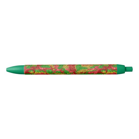 Haus van Camo Gold Xmas patroon Zwarte Inkt Pen (Voorkant)
