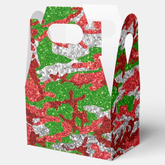 Haus van Camo Silver Xmas patroon Bedankdoosjes (Geopend)