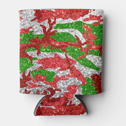 Haus van Camo Silver Xmas patroon Blikjeskoeler (Voorkant)