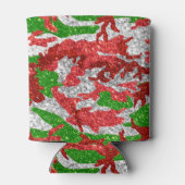 Haus van Camo Silver Xmas patroon Blikjeskoeler (Achterkant)