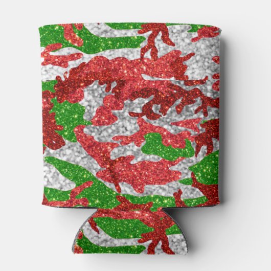 Haus van Camo Silver Xmas patroon Blikjeskoeler (Achterkant)