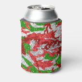 Haus van Camo Silver Xmas patroon Blikjeskoeler (Blikje Achterkant)