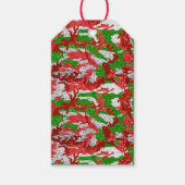Haus van Camo Silver Xmas patroon Cadeaulabel (Voorkant)