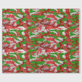 Haus van Camo Silver Xmas patroon Cadeaupapier (Vlak)