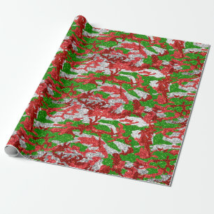 Haus van Camo Silver Xmas patroon Cadeaupapier