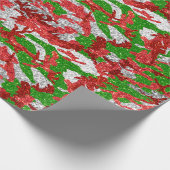 Haus van Camo Silver Xmas patroon Cadeaupapier (Hoek)