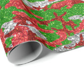 Haus van Camo Silver Xmas patroon Cadeaupapier (Rol Hoek)