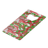 Haus van Camo Silver Xmas patroon Creditkaart Flessenopener (Achterkant Gekanteld)