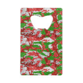 Haus van Camo Silver Xmas patroon Creditkaart Flessenopener (Achterkant)
