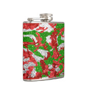 Haus van Camo Silver Xmas patroon Heupfles (Rechts)