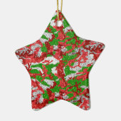 Haus van Camo Silver Xmas patroon Keramisch Ornament (Links)