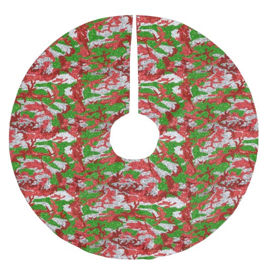 Haus van Camo Silver Xmas patroon Kerstboom Rok (Voorkant)